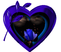 Gif animé coeur bleu